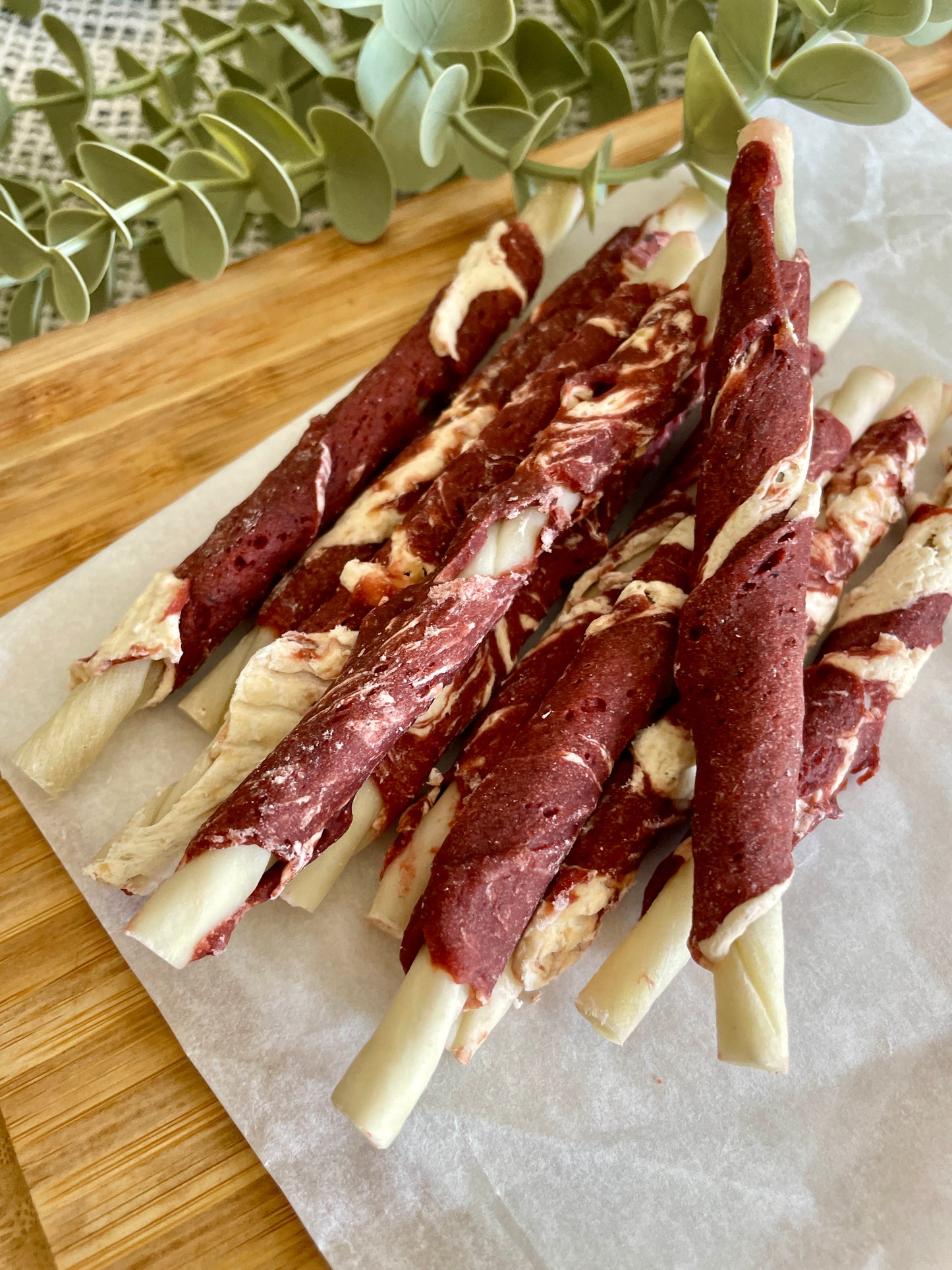 Lamb & Cod Wrapped Rawhide Dog Sticks (Pack of 10)