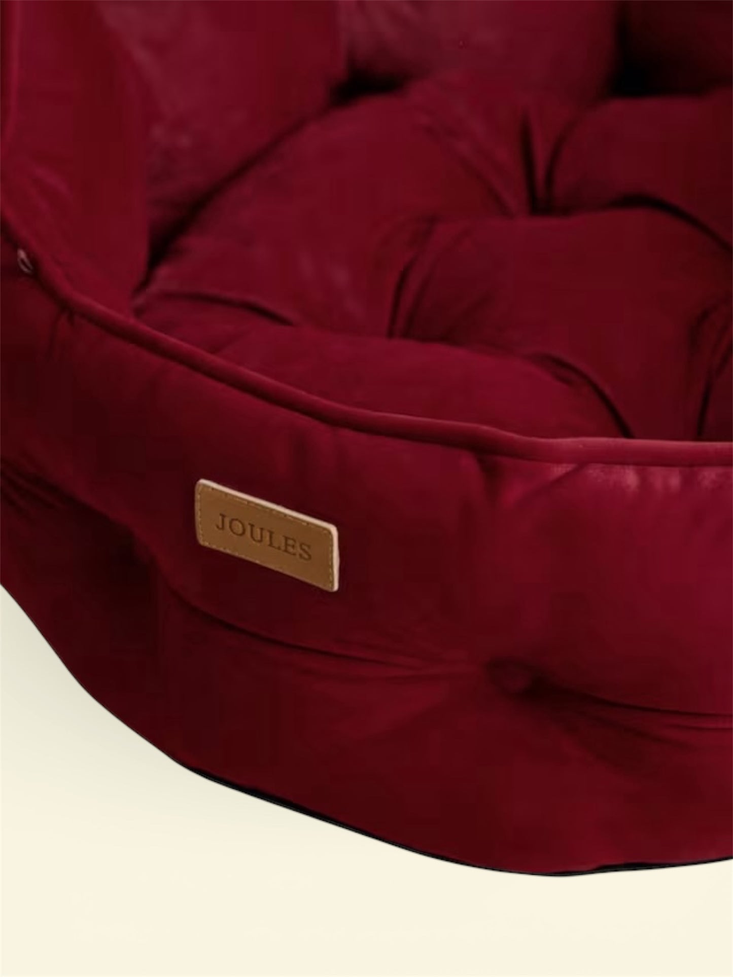 Joules Heritage Chesterfield Pet Bed – Burgundy