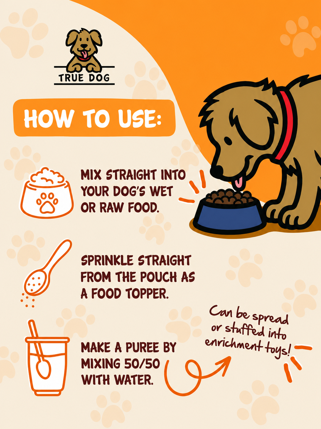 True Dog Pumpkin Powder – Digestive Support Food Topper for Dogs & Cats