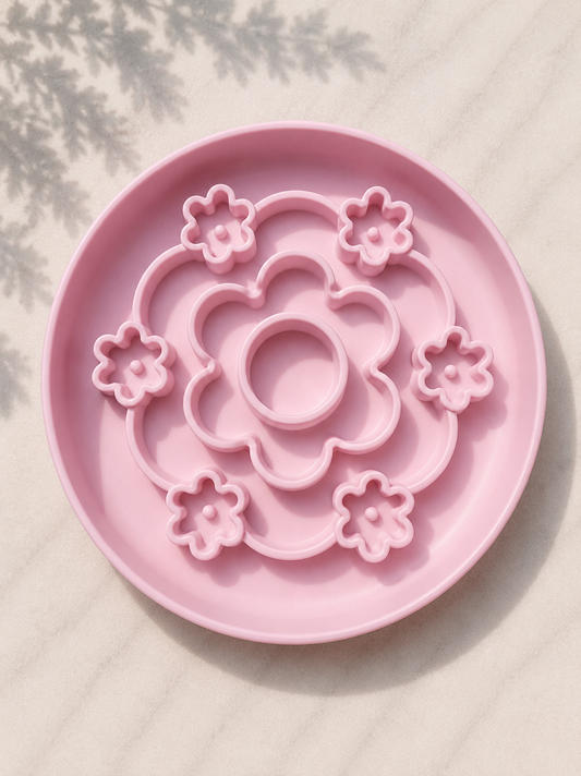 Cherry Blossom Suction Enrichment Feeder for Dogs | Slow Feeder & Lick Mat | 20.5cm
