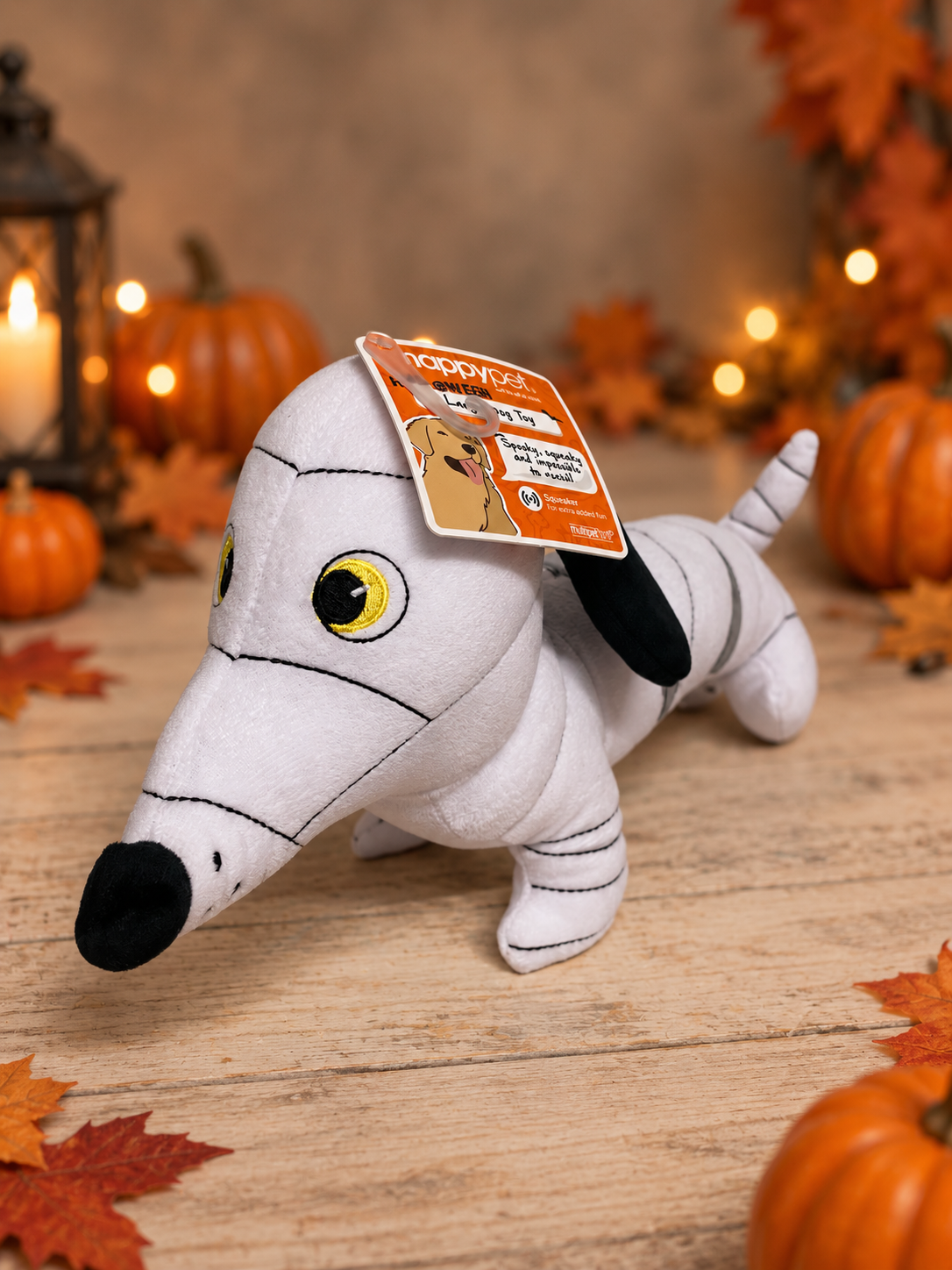Spooky Mummy Dachshund Halloween Dog Toy – Small or Large