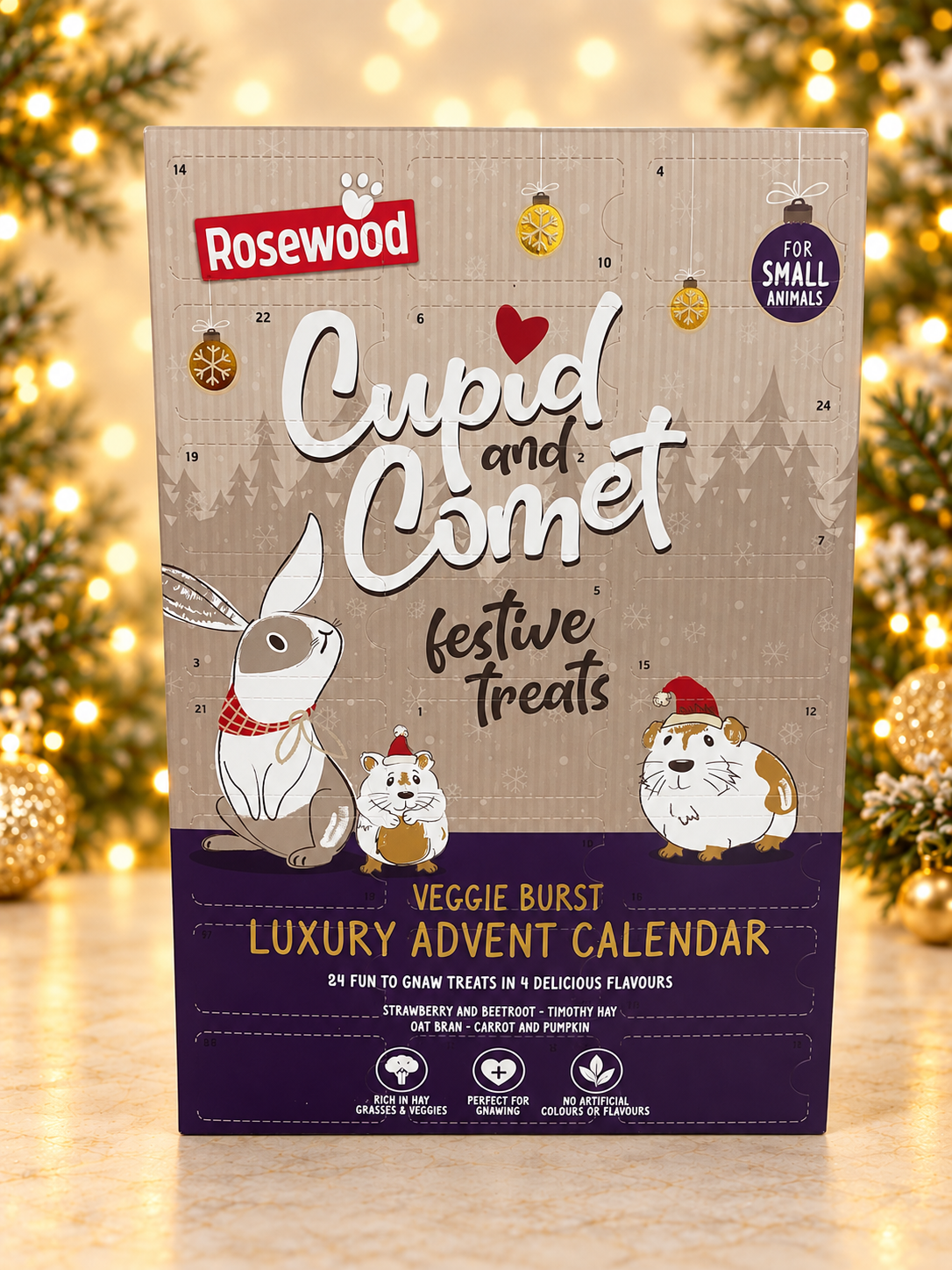 Cupid & Comet Veggie Burst Small Animal Advent Calendar – 24 Treats