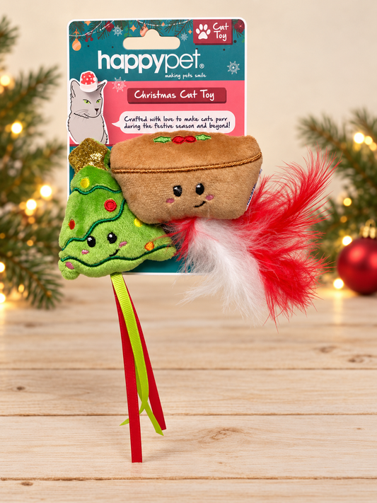 Christmas Tree & Mince Pie Cat Toys – 2 Pack