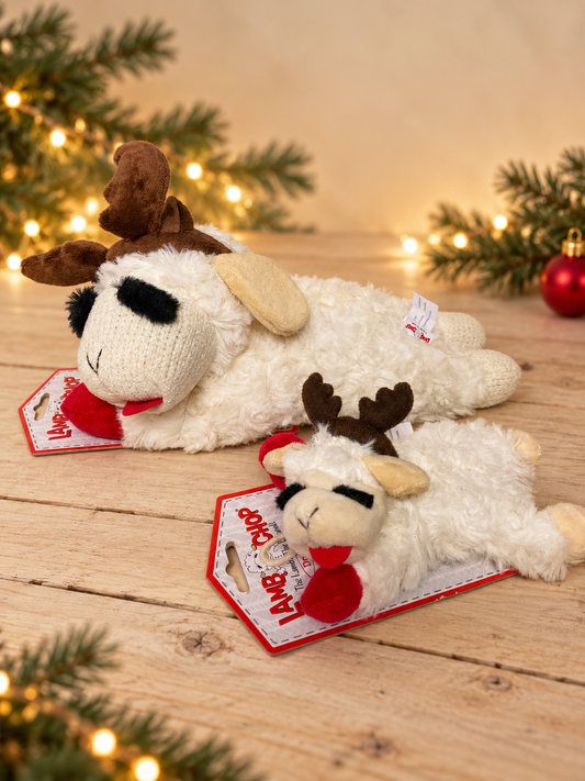 Reindeer Lamb Chop Christmas Plush Toy – Small & Medium