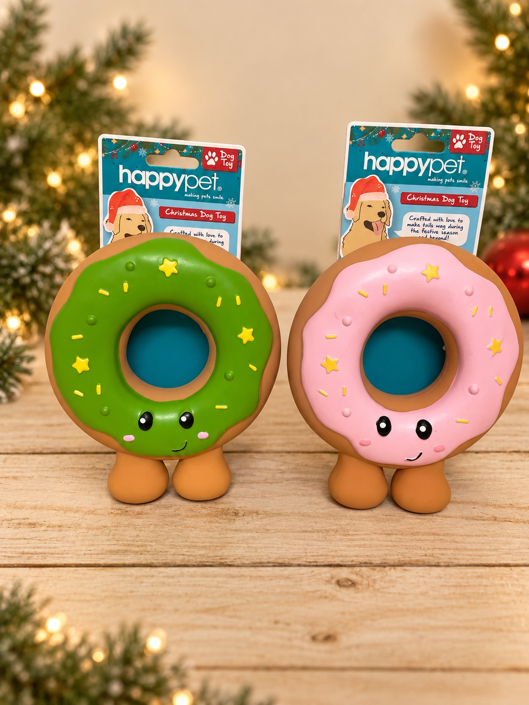Festive Donut Christmas Latex Toy – Super Squeaky