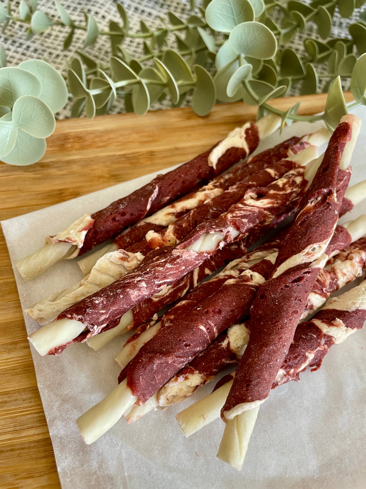 Lamb & Cod Wrapped Rawhide Dog Sticks (Pack of 10)