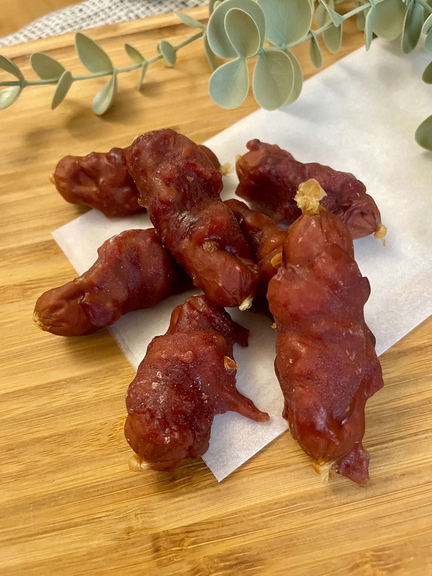 Chicken Sausages Wrapped in Duck