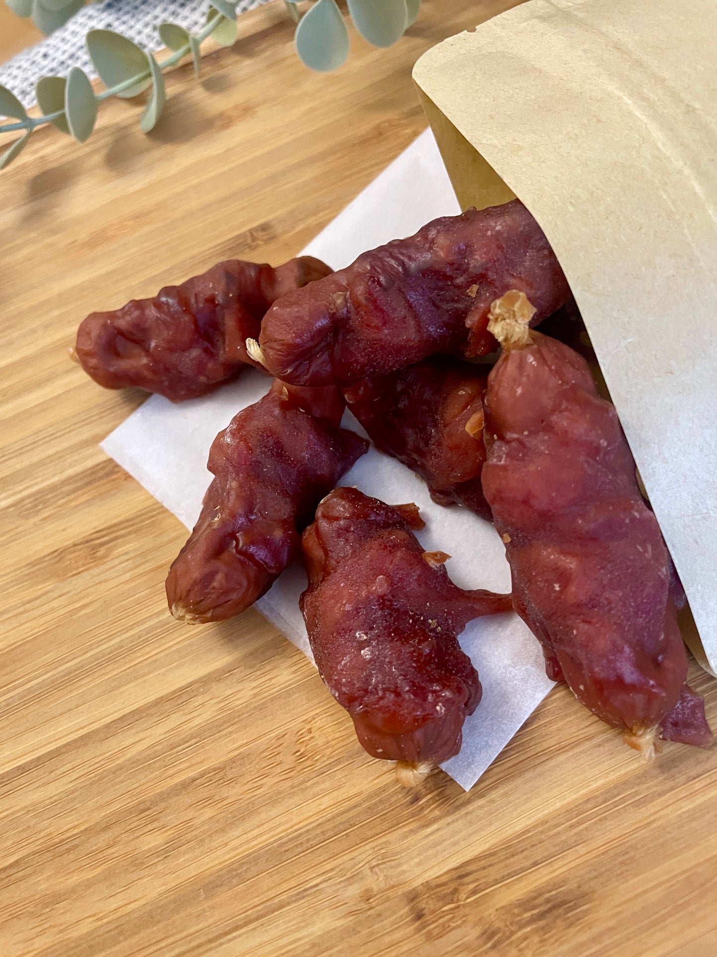 Chicken Sausages Wrapped in Duck