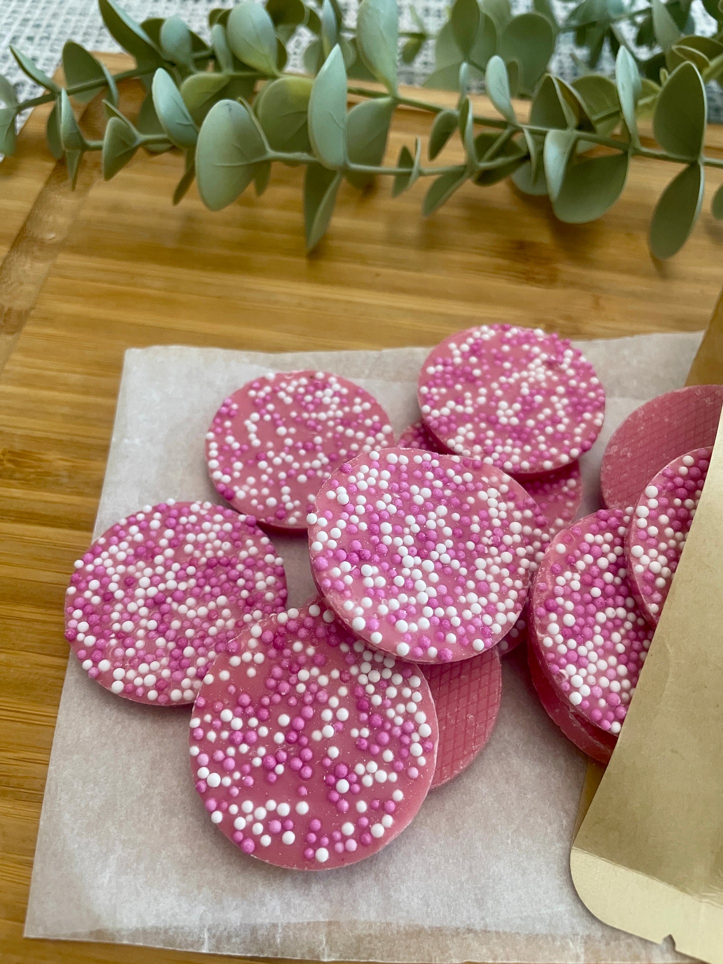 Doggy Chocolate Sprinkle Coins – Fun, Colourful Dog Treats in Strawberry, Milky & Carob