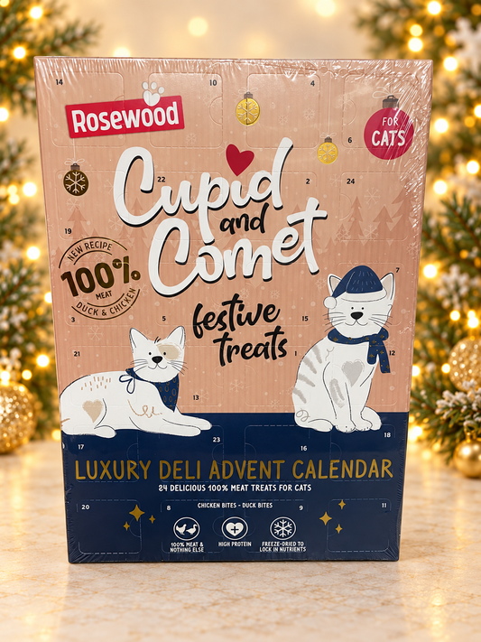 Cupid & Comet Luxury Deli Cat Advent Calendar – 24 Chicken & Duck Treats