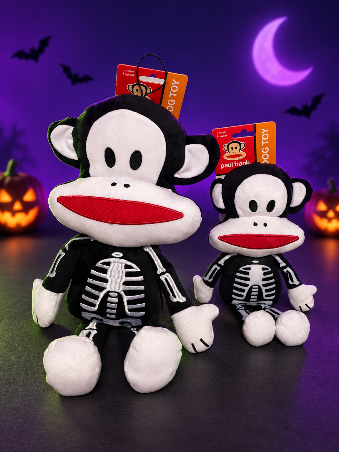 Paul Frank Julius the Monkey Halloween Dog Toy – Squeaky & Crinkly Plush