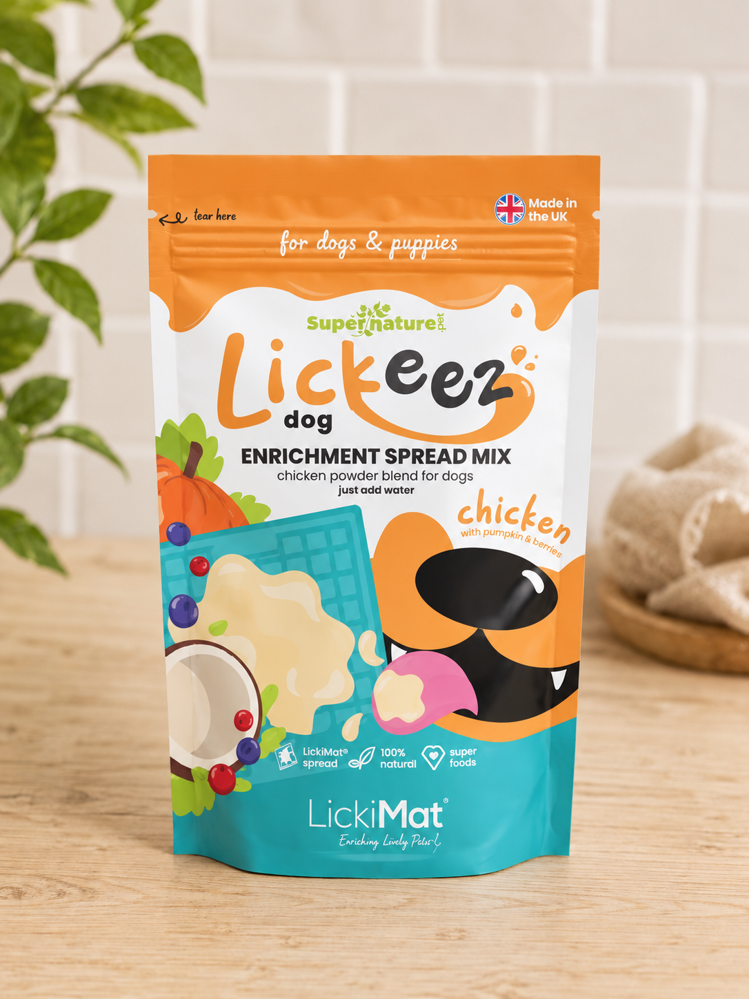 Supernature x LickiMat Lickeez Dog Enrichment Spread Mix – Chicken or Beef 100g