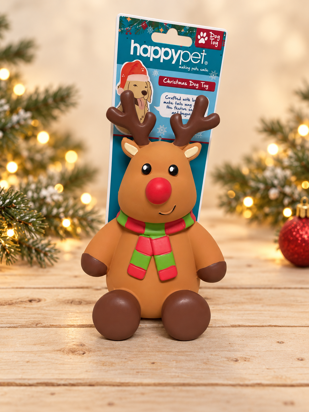 Ralph Reindeer Christmas Latex Dog Toy – Super Squeaky