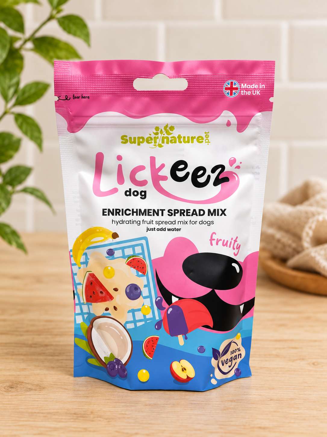 Supernature x LickiMat Lickeez Dog Enrichment Spread Mix – Chicken, Beef or Fruity 100g