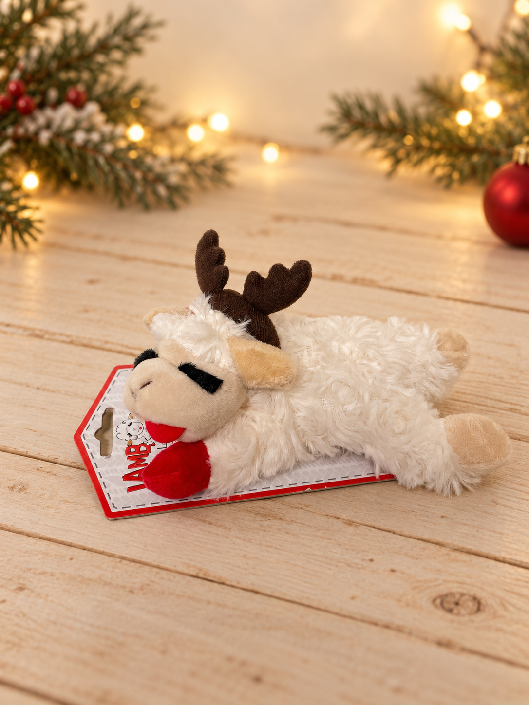 Reindeer Lamb Chop Christmas Plush Toy – Small & Medium