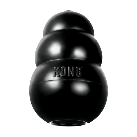 KONG Extreme Black Dog Toy – Stuffable Enrichment Toy for Power Chewers
