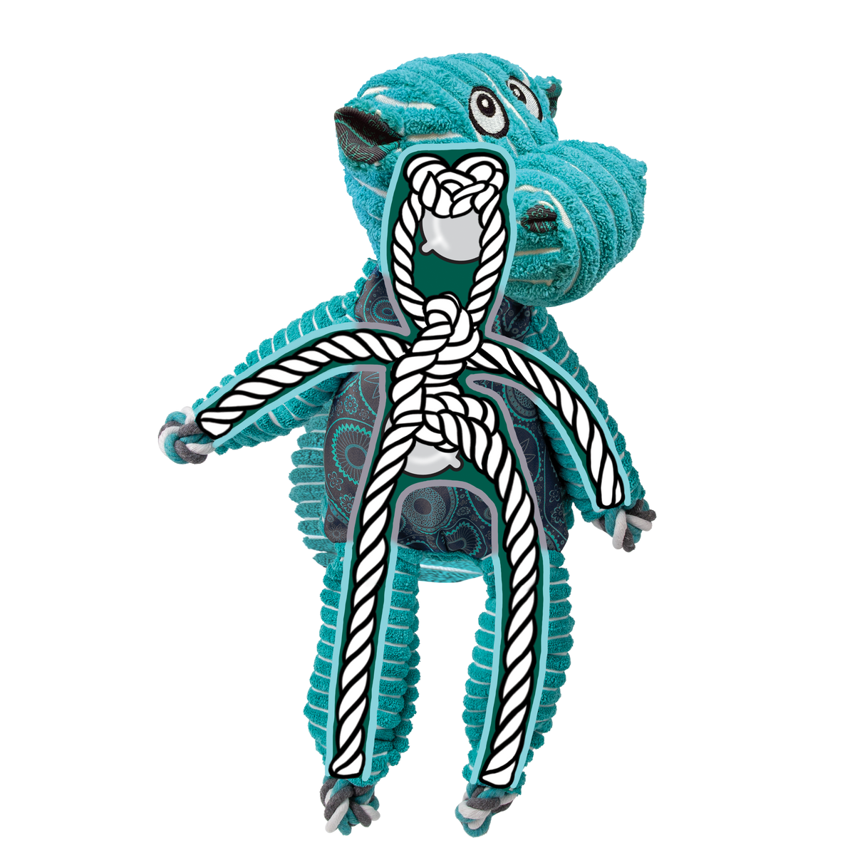 KONG Floppy Knots Hippo Medium/Large