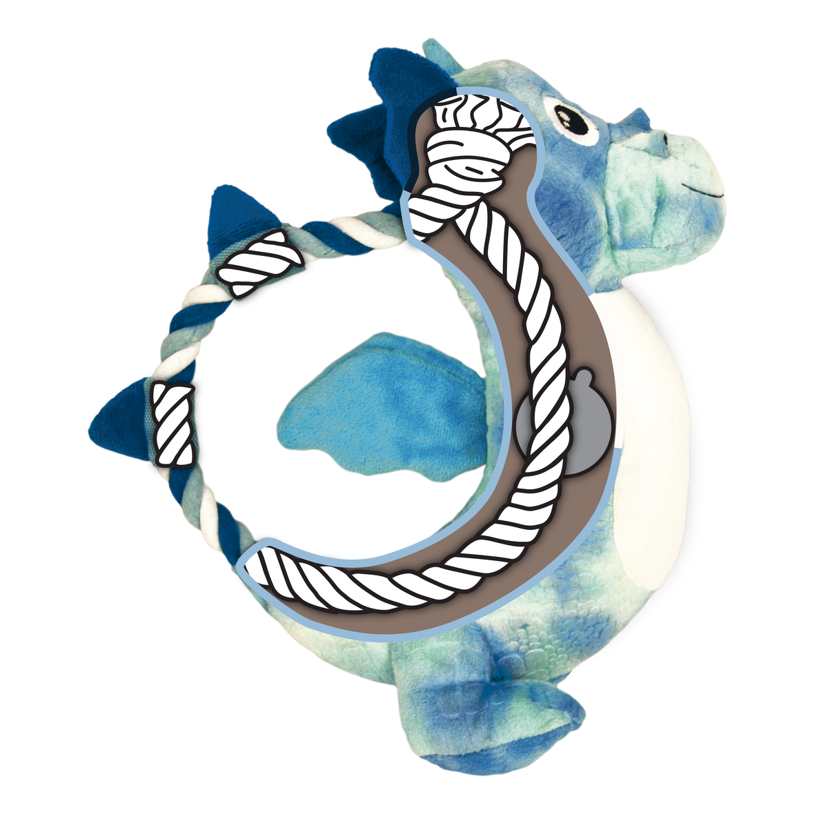 KONG Dragon Knots Assorted Med/Large