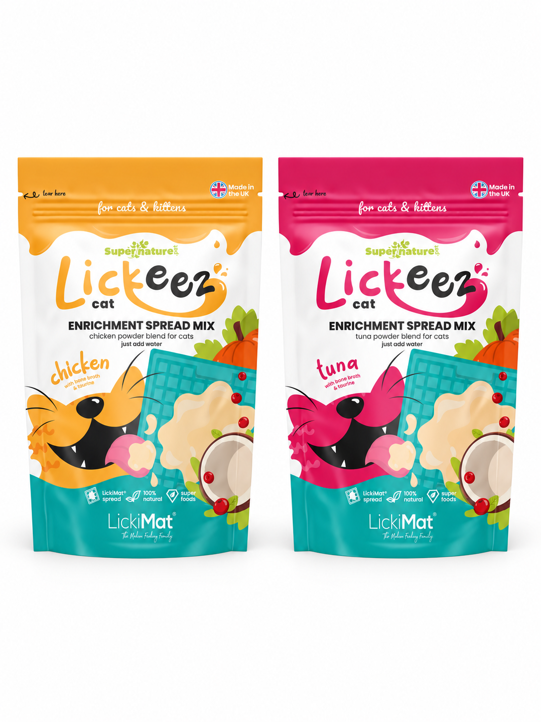Supernature X LickiMat® Lickeez For Cats 2 Flavours