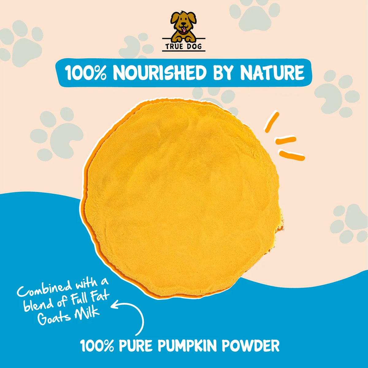 True Dog Pumpkin Powder with Goat's Milk 100g