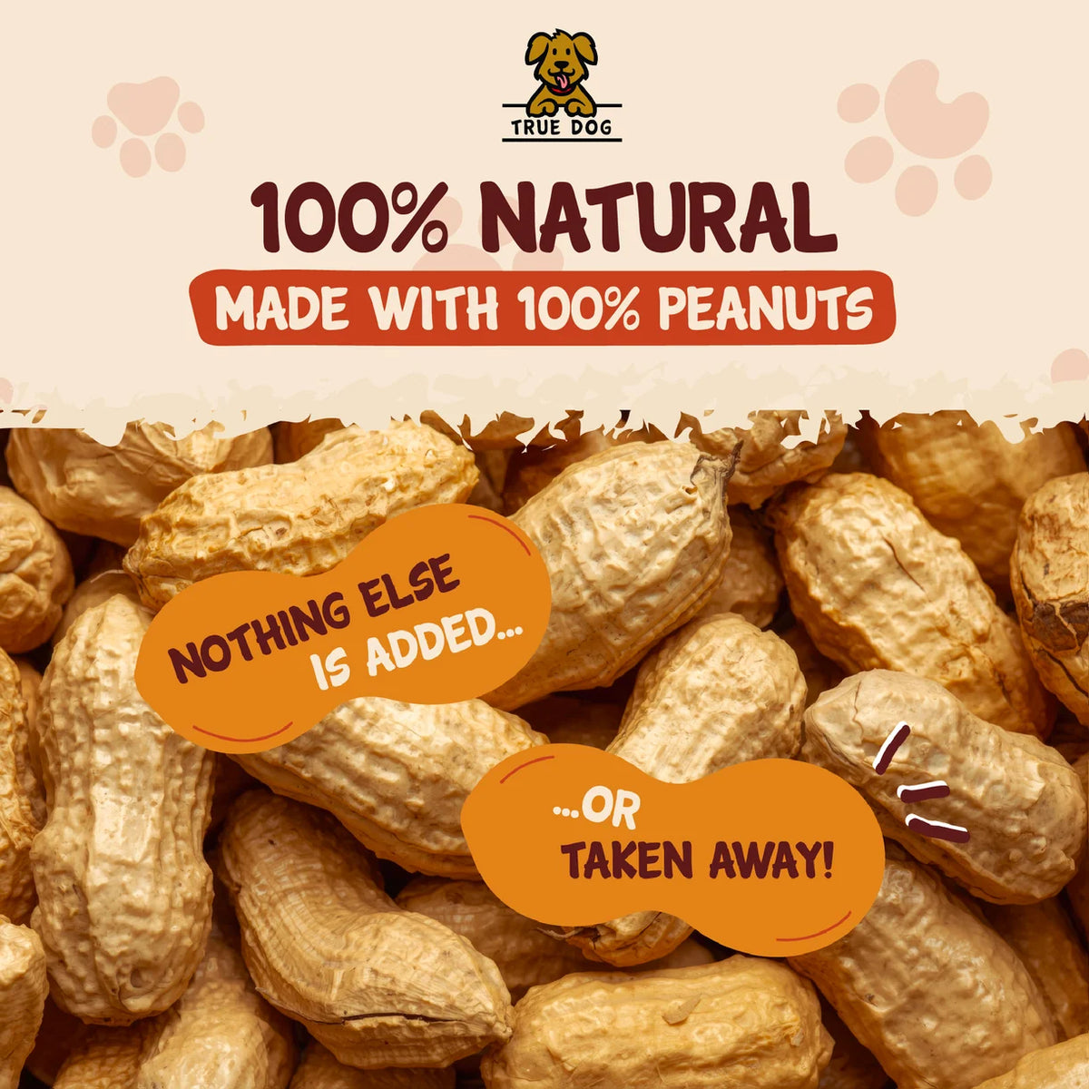 True Dog Peanut Butter 350g - 100% Pure