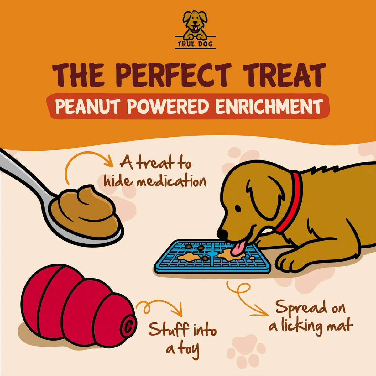 True Dog Peanut Butter 350g - 100% Pure