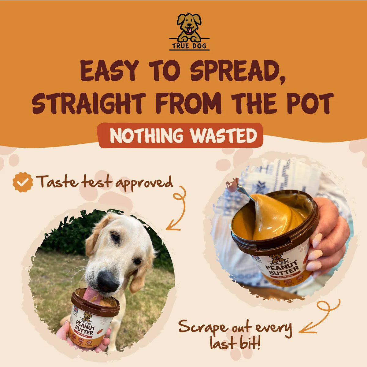 True Dog Peanut Butter 350g - 100% Pure