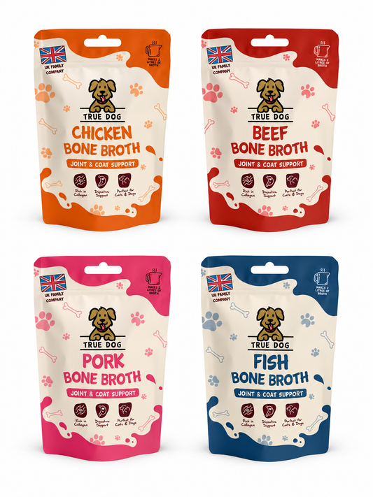 True Dog 100% Bone Broth for Dogs & Cats 4 Flavours