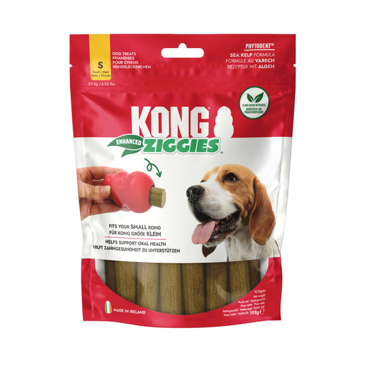 KONG Ziggies Enhanced Small – Dental Chews for KONG Classic Toys