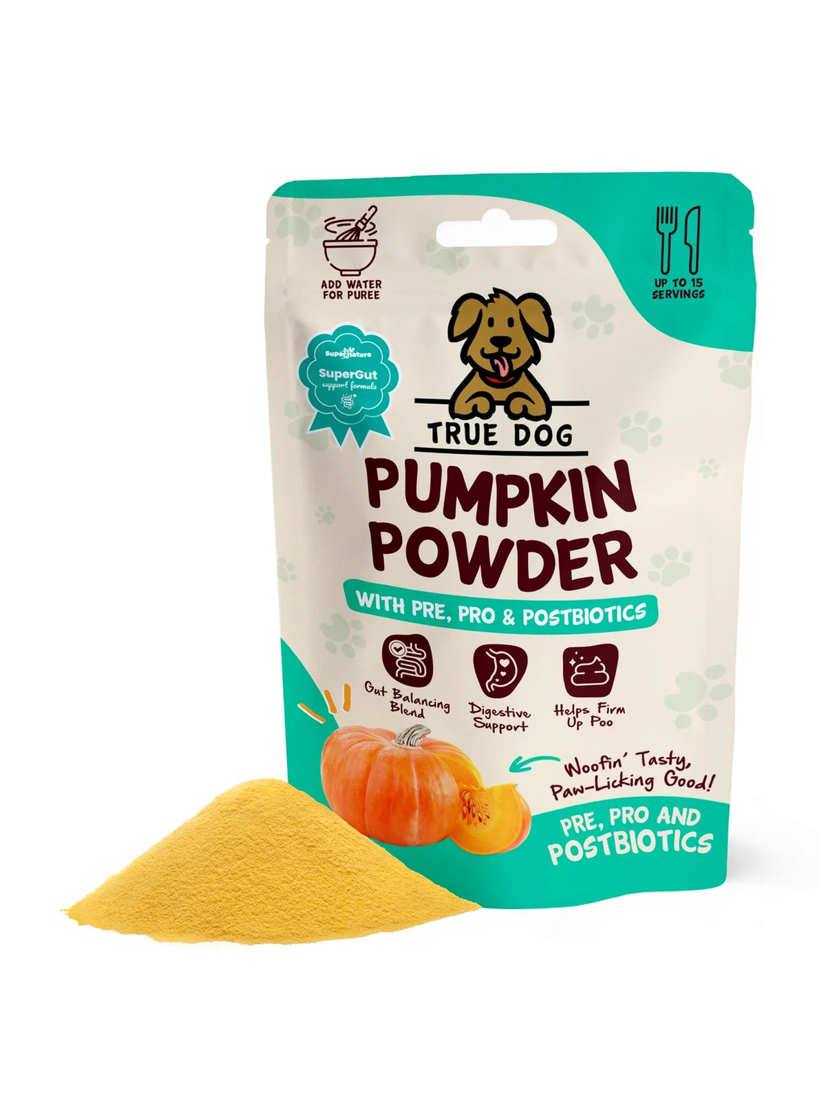 True Dog Pumpkin Powder with Pre, Post & Probiotics 100g